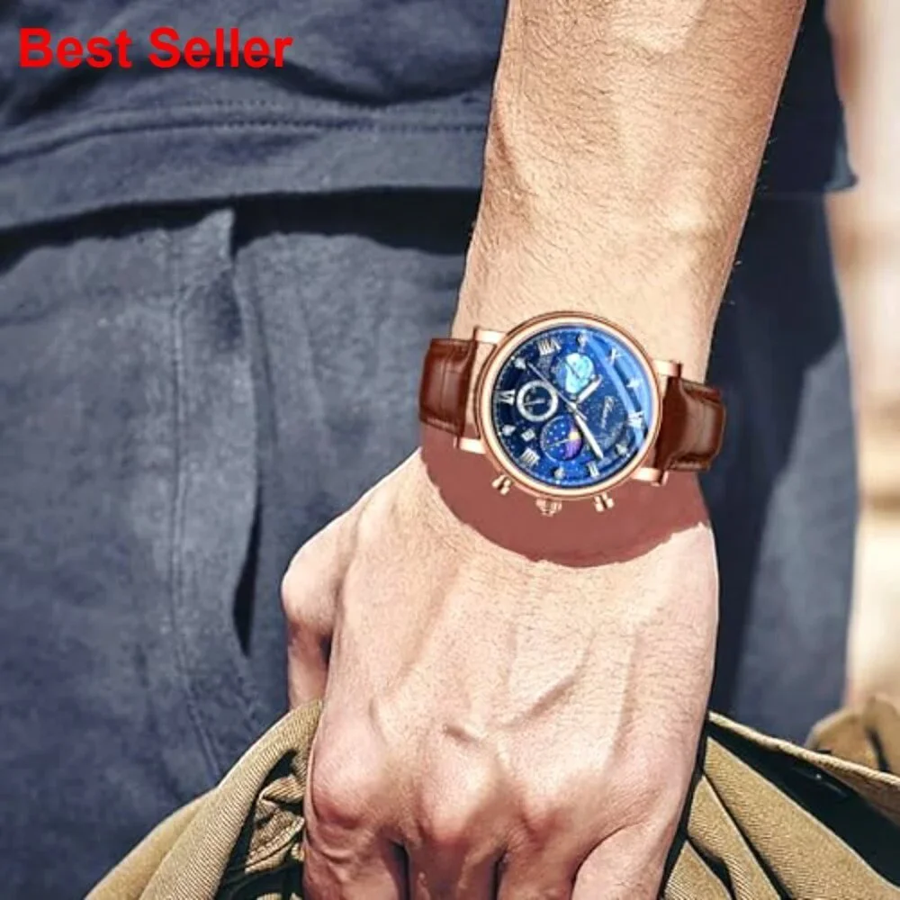 Men's Classic Multifunctional Military Sports Analog Watch Waterproof Luminous